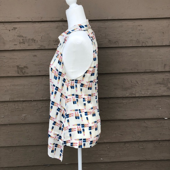 Anthropologie Maeve Tesni swing lipstick top! - Picture 4 of 8